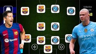 BARCELONA X MAN CITY!!  BEST SPECIAL SQUAD BUILDER! EFOOTBALL 2025 MOBILE