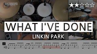 [Lv.05] What I've Done - Linkin Park () Pop Drum Cover Score Sheet Lessons Tutorial | DRUMMATE