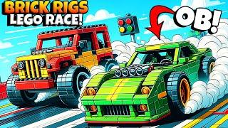 This Lego Drag Race Ends in COMPLETE DISASTER in Brick Rigs Multiplayer!