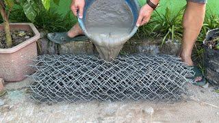 Amazing Technique Making Coffee Table, Aquarium, Chair From Cement And Iron Net