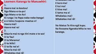 Learners Karanga to Manuwhiri