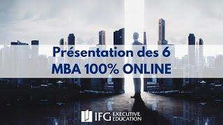 Présentation des 6 MBA 100% en ligne de l'IFG Executive Education