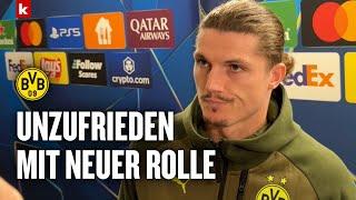 Gibt es ein Gespräch mit dem Trainer? Sabitzer wortkarg und wenig begeistert  | Brügge - BVB 0:3