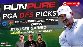 SHRINERS CHILDREN'S OPEN DRAFTKINGS PGA PICKS - STROKES GAINED