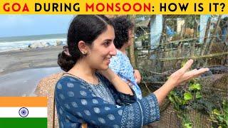 A Day in South Goa in Monsoon: House Tour, Colva Beach & Fish Markets | Indian Persian Couple