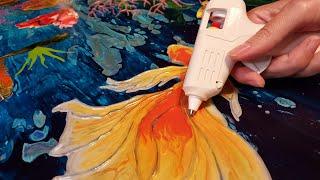 MUST SEE Aquatic Scene using a Glue Gun and Acrylic Skins!?