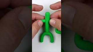 Rainbow Friends 2 GREEN Satisfying Clay Art #short #rainbowfriends