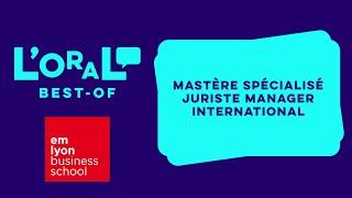 emlyon business school - Best of - Ms Juriste Manager Intenational