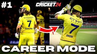 The Legend Returns: MS Dhoni Career Mode in Cricket 24 Episode 1 | RtxVivek