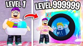 Can We Build A MAX LEVEL WASHING MACHINE In ROBLOX LAUNDRY SIMULATOR!? (RAREST MACHINE UNLOCKED!)