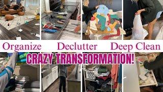 COMPLETE DISASTER HOUSE | ORGANIZING AND DECLUTTERING | SMALL CLOSET | 2 DAYS OF CLEANING