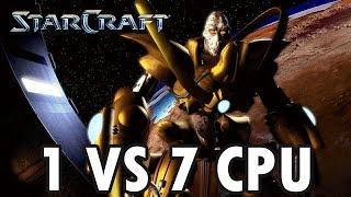 StarCraft Brood War - Protoss vs 7 Random Computer - Map: Big Game Hunters (Walkthrough)