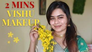 Vishu Makeup Look IN 2 Minutes | Anuradha P Nair