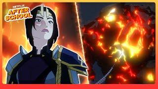 The Battle for the Magma Titan's Heart ️ The Dragon Prince | Netflix After School