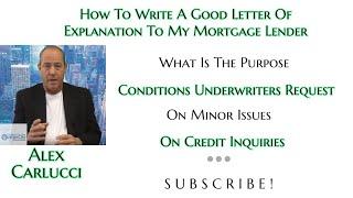 How To Write A Good Letter Of Explanation To My Lender