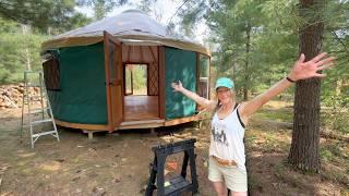 Building a Yurt in the Woods- START TO FINISH