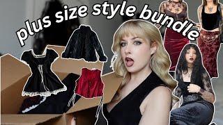 thrifting a PLUS SIZE vampy goth style bundle | styling strangers ep 2