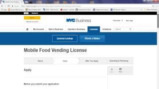 How to apply for mobile food vendor license NYC