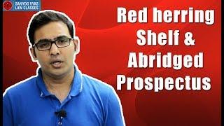 Red herring Shelf & abridged prospectus explained by Advocate Sanyog Vyas