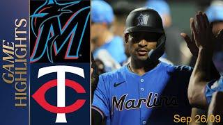 Minnesota Twins vs. Miami Marlins GAME HIGHLIGHTS 26/09/2024 | MLB Highlights 2024