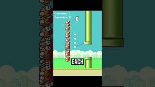 AI Learns To Play Flappy Bird #ai #artificialintelligence #gamedev