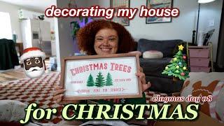 decorate my house with me for CHRISTMAS | MOVING DIARIES | vlogmas day 8