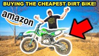 Buying the CHEAPEST Dirt Bike on AMAZON! (Taking off Jump)