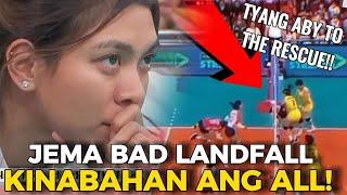 Jema "BAD LANDFALL" Kinabahan ang All! Tyang  Aby Stop The play, Ineng "NAG-AALA"  sa sideline!