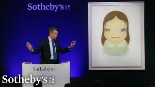 £9M Bidding Battle for Yoshitomo Nara's 'Cosmic Eyes (in the Milky Lake)' at Sotheby's London