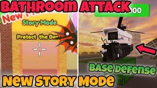 New Story Mode (Base Defense) in Bathroom Attack | Roblox #roblox #BathroomAttack #game