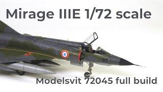 Mirage IIIE 1/72 scale model build, Modelsvit 72045