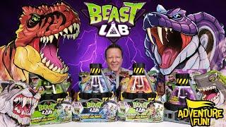 4 Beast Lab Beast Creators: Dinos, Sharks, Reptiles and Cats! All 8 Beasts Adventure Fun Toy review!