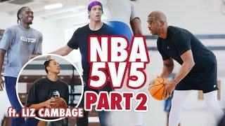 Liz Cambage HOOPING With ELITE NBA COMPETITION! FIRE NBA OPEN RUNS | Part 2