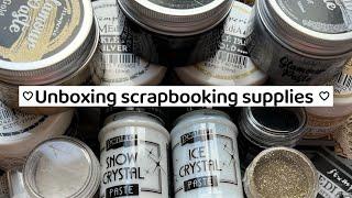 ASMR unboxing scrapbooking supplies from @Viola_Craft 