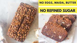 The Best Eggless Date Walnut Cake Recipe / Eggless Date Cake