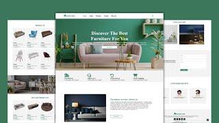 Create a Complete Responsive Furniture E-commerce Website Using HTML and CSS