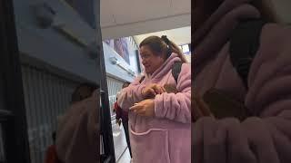 Funny woman flirts with TSA agent