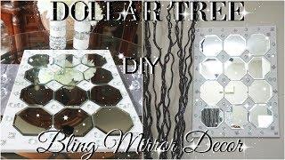 DOLLAR TREE BLING MIRROR DECOR PETALISBLESS 