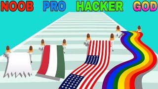 NOOB vs PRO vs HACKER vs GOD in FlagPainters |PLAYGAME24DIA