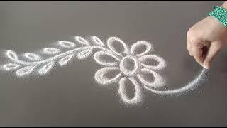 daily use rangoli || rangoli || rangoli design || rangoli kolam || muggulu || freehand rangoli