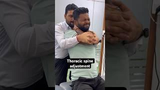 Thoracic spine pain adjustment #trend #ytshort