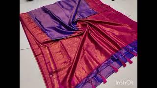  Soft silk copper zari Kubera pattu saree Contrast blouse rich pallu design price 1450+ shipping 