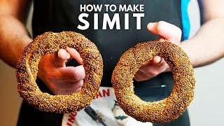 Traditional Simit Bread - Crunchy Turkish Bagels - Most Popular Turkish Street Food