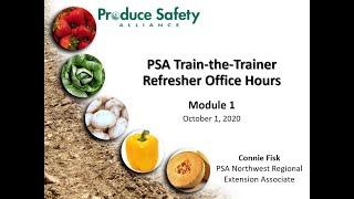 PSA Train-the-Trainer Refresher Office Hours - Module 1