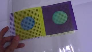 Color Illusion Demonstrated by a Transparent Foil (用投影片展示顏色錯覺)