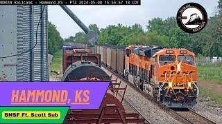 MOKAN Railcams Hammond, Kansas BNSF Fort Scott Subdivision (MP 91.82)