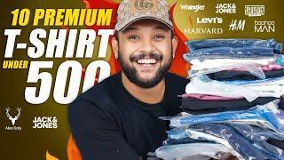 10 BEST Branded T-Shirts Under ₹500 for College  Men T-Shirts Haul Review 2024 | ONE CHANCE