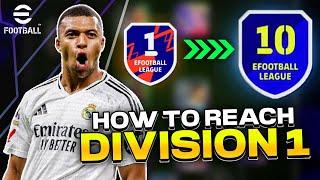 How To REACH DIVISION 1 RANK: DIVISION RANK PUSH / TIPS | eFootball 25 Tips & Tricks