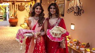 Shilpa Shetty, Neelam, Maheep Kapor, Janhavi and many At Anil Kapoor House For Karwachauth Pooja