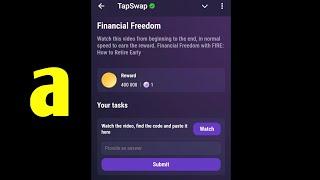 Financial Freedom | TapSwap Code | Financial Freedom with FIRE: How to Retire Early